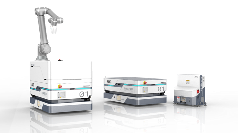 金年会數位開發的自主式移動機器人（AMR250M），搭配全向輪並結合AI演算法、2D LiDAR、3D攝影機等技術，協助客戶實現產線全自動化